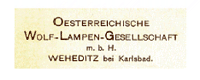 logo firmy Oesterreichische Wolf - Lampen Gesellschaft m.b.H.